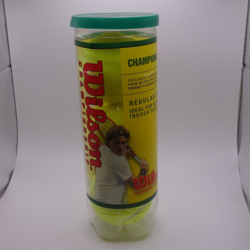 Wilson Championship Regular Duty 2010 Roger Federer Tennis Balls Sealed Can